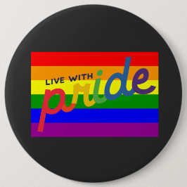 botón de bandera arco iris de orgullo
