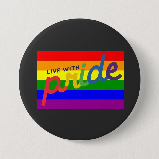 botón de bandera arco iris de orgullo (Anverso)