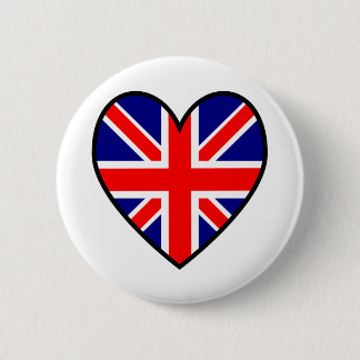Botón de bandera con corazón Union Jack