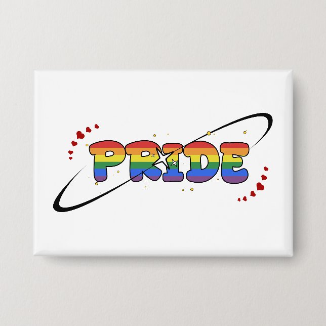 Botón de Bandera del Arcoíris LGBTQ Orgullo (Anverso)