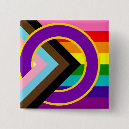 botón de Bandera del Orgullo Progresivo Intersexua