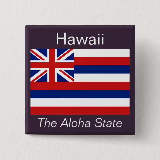 Botón de bandera hawaiana (Anverso)