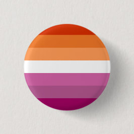 Botón de bandera lesbiana rosa y Naranja