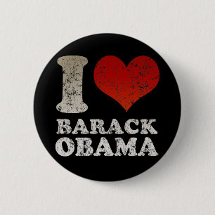 Botón de Barack Obama del corazón I