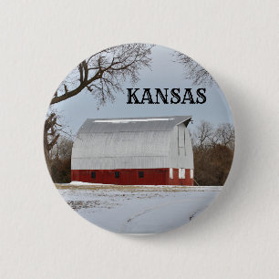 Botón de barras rojas de Kansas
