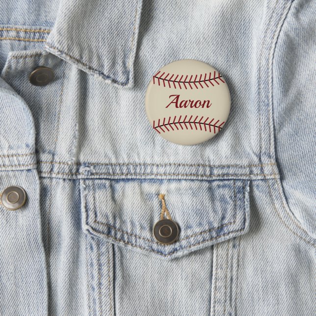 Botón de béisbol vintage personalizado (In situ)