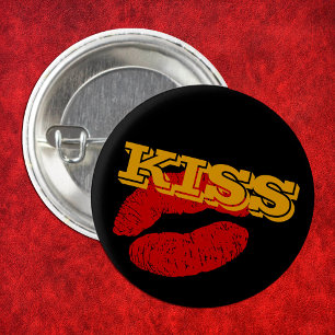 botón de BESO, Labios Rojos - Amor / Fiesta person