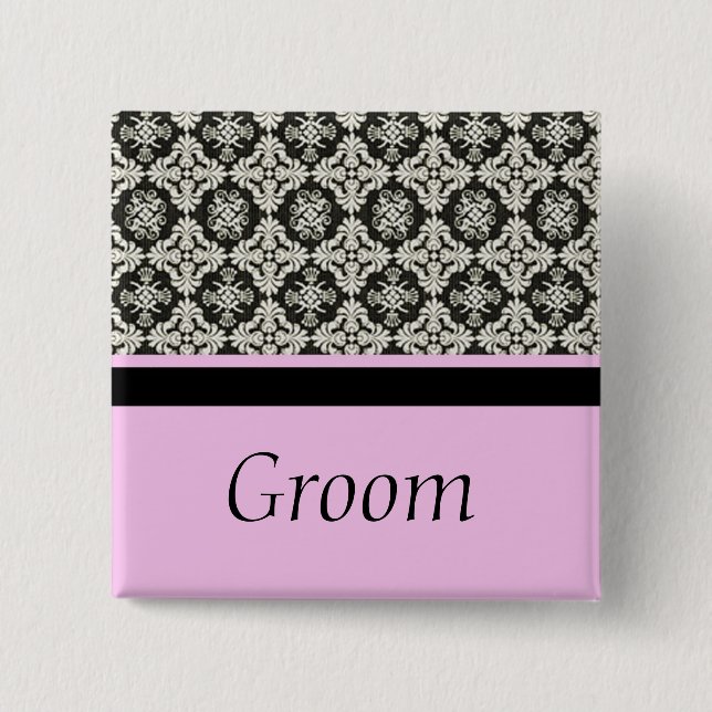 botón de boda de damasco para novio (Anverso)