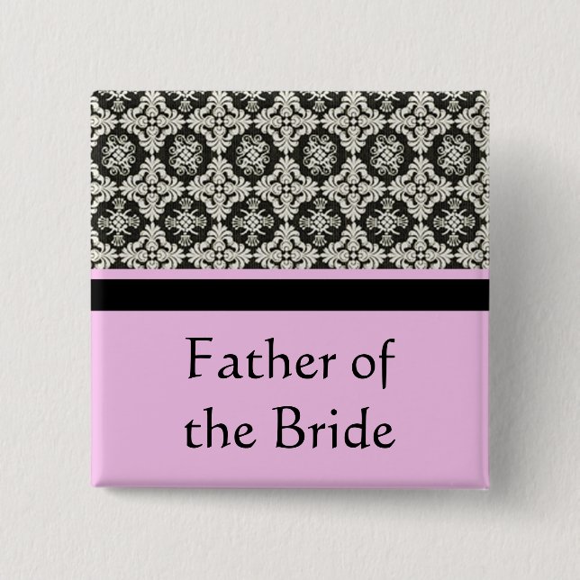 botón de boda de damasco. para padre, hermano (Anverso)