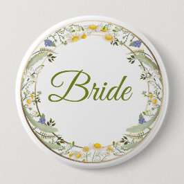 Botón de Boda de Flores de Verano - Personalizable