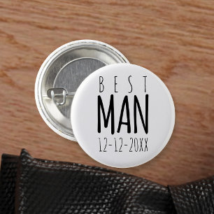 botón de Boda del mejor hombre del partido del bac