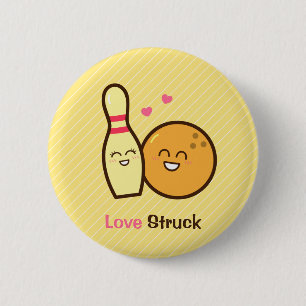 Botón de Bola de Boliche y Pin Encantado de Amor A