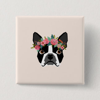 Botón de Boston Terrier