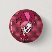 Botón de Bufón Rosa (Pequeño)