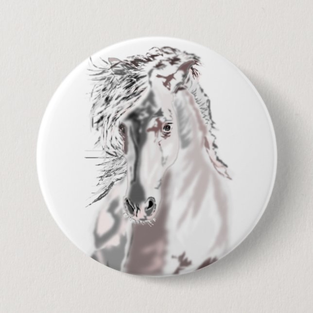 Botón de caballo blanco en ejecución (Anverso)