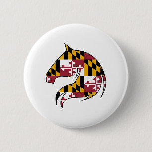 Botón de caballo de la bandera de Maryland
