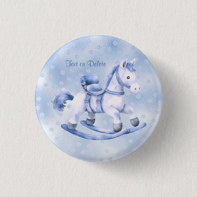 Botón de caballo de roca azul (Anverso)
