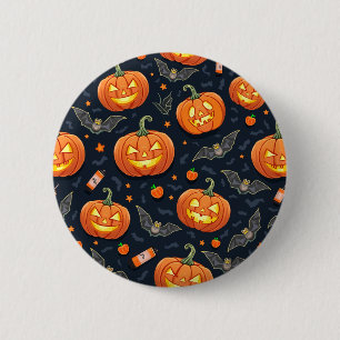 botón de calabaza de Halloween
