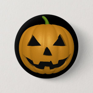 botón de calabaza de Halloween espumoso
