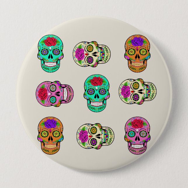 Botón de Calaveras de Azúcar (Anverso)