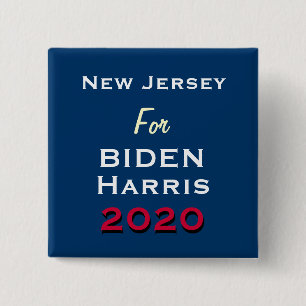 Botón De Campaña BIDEN HARRIS 2020 En NUEVA JERSEY