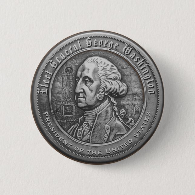 Botón de Campaña de George Washington (Anverso)