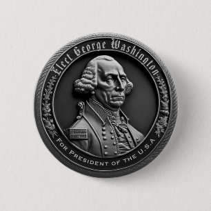 botón de campaña de George Washington