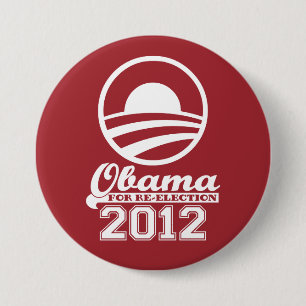 Botón de campaña de reelección de OBAMA 2012 (r