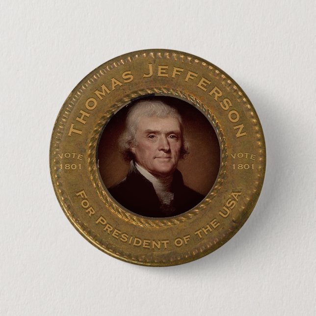 Botón de campaña de Thomas Jefferson (Anverso)