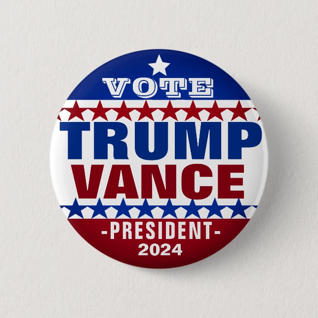 Botón de campaña de Trump Vance para presidente 20 (Anverso)