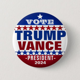 Botón de campaña de Trump Vance para presidente 20