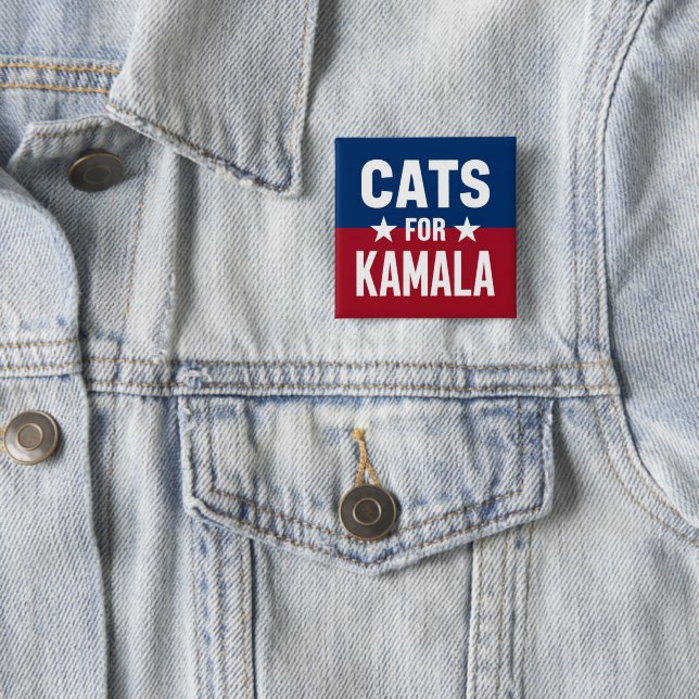 botón de campaña Gatos para Kamala (In situ)