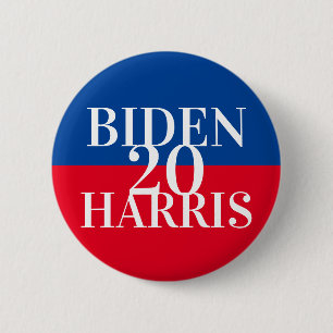 Botón de campaña Harris azul y rojo Biden
