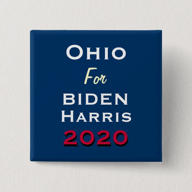 Botón De Campaña OHIO Para BIDEN HARRIS 2020 (Anverso)