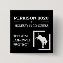 Botón de campaña para Perkison 2020