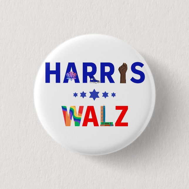 botón de campaña personalizado Harris/Walz (Anverso)