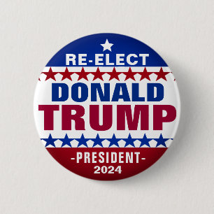 Botón de campaña REELECTO DONALD TRUMP 2024