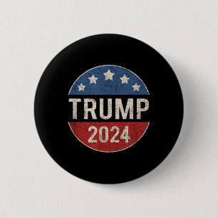 botón de campaña retro de Trump 2024 sobre preside