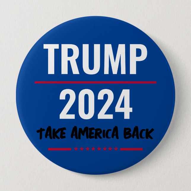 Botón de campaña Trump 2024 Recuperemos América (Anverso)