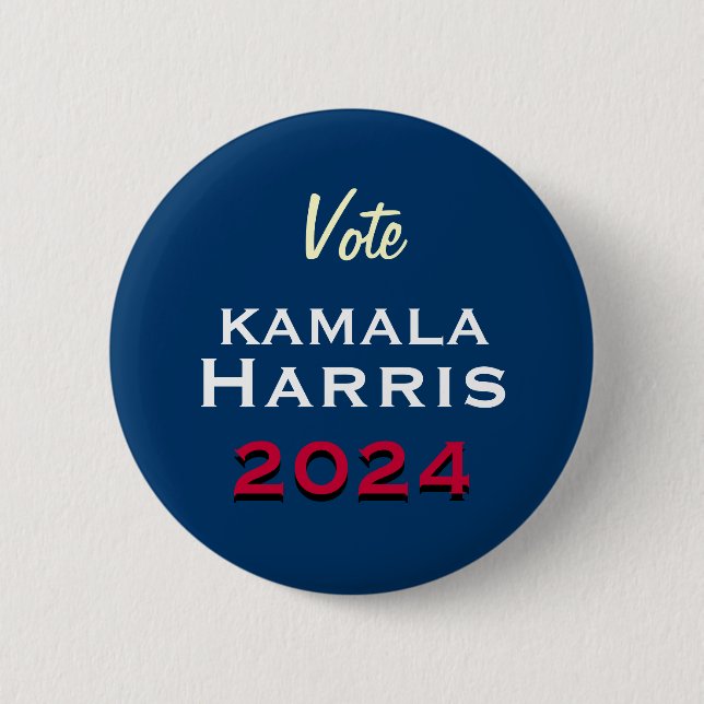 Botón de campaña Vote Kamala HARRIS 2024 (Anverso)