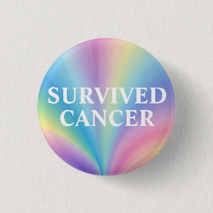 Botón de Cáncer Sobrevivido - Tarjeta Arcoiris Pas