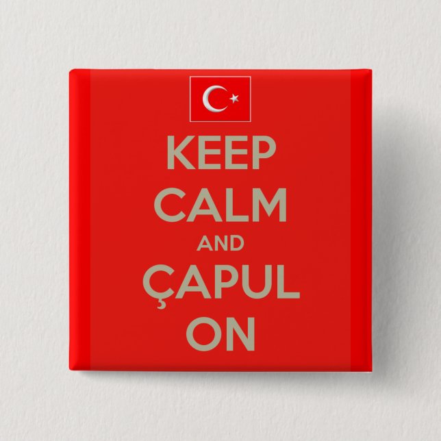 Botón de Capulcu - guarde la calma y Capul (Anverso)