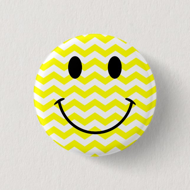 Botón de cara de zigzag amarillo y blanco (Anverso)