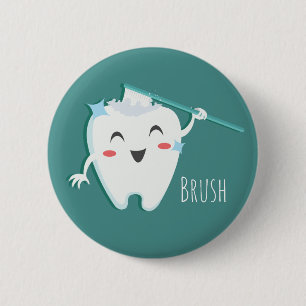 Botón de Cepillado de Dientes Dentista