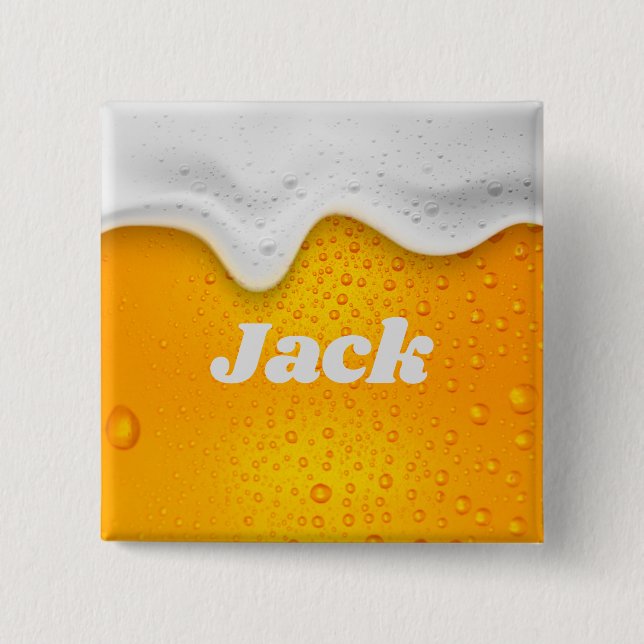 botón de cerveza de personalizable cuadrado (Anverso)