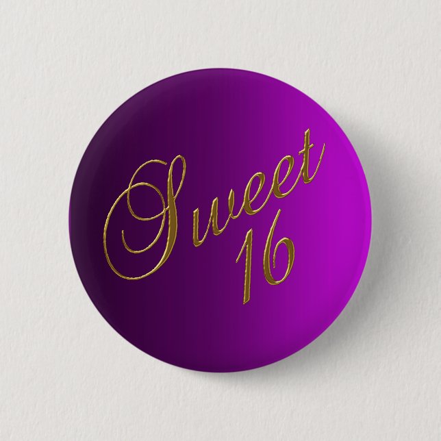Botón de club Dulces 16 morado (Anverso)
