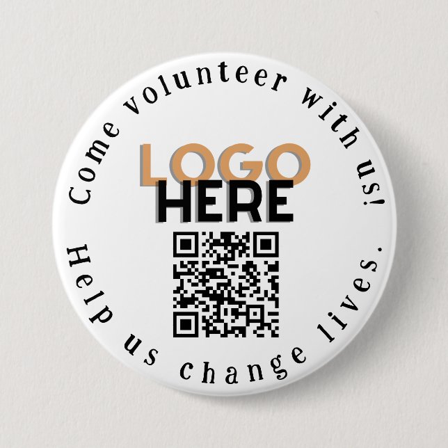 Botón de código QR de Venid Volunteer Change Lives (Anverso)
