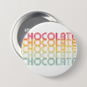 botón de color de arcoiris de chocolate retro