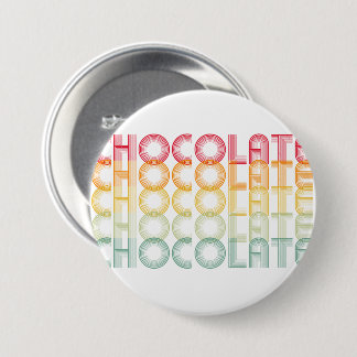 botón de color de arcoiris de chocolate retro