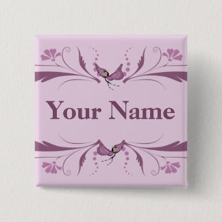 Botón de color de malva con Butterfairies
